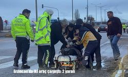 Erzincan’da iki araç çarpıştı: 2 yaralı