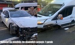 Batman’da minibüs ile otomobil çarpıştı: 1 yaralı