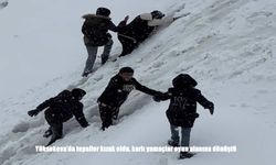 Karlı Yamaçlar Çocukların Kayak Pistine Döndü