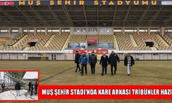 Muş Stadı'nda kale arkası tribünleri, Aksaray maçına yetiştirilecek