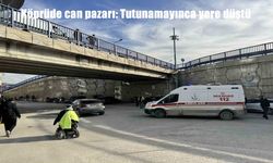 Karabük’te köprüde korku dolu anlar: Tutunamayınca yere düştü