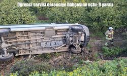 Hatay'da öğrenci servisi narenciye bahçesine uçtu: 9 yaralı