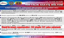 Elazığ'da asayiş uygulamaları: 243 olayda 242 şahıs yakalandı