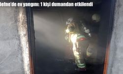 Hatay'da ev yangını: 1 kişi dumandan etkilendi