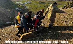 Siirt’te otomobil şarampole yuvarlandı: 1 ölü, 1 yaralı
