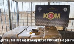 Ağrı'da 5 bin litre kaçak akaryakıt ve 499 sikke ele geçirildi