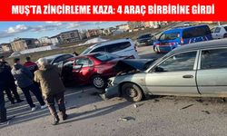 Muş cezaevi yolunda zincirleme trafik kazası