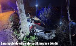Hatay’da otomobil şarampole devrildi: Sürücü yaralandı