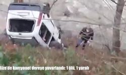 Rize’de kamyonet dereye yuvarlandı: 1 ölü, 1 yaralı
