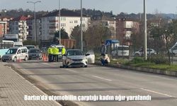 Bartın’da otomobilin çarptığı kadın ağır yaralandı