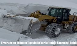 Erzurum'da kar kalınlığı 5 metreyi buldu