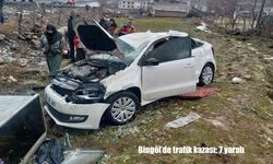 Bingöl’de otomobil takla attı: 2’si ağır 7 yaralı