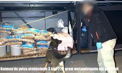 Batman'da yolcu otobüsünde 3 kilo 220 gram metamfetamin ele geçirildi