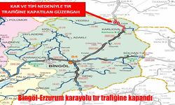 Bingöl-Erzurum karayolu tır trafiğine kapatıldı