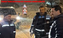 Başkan Taşkın gece boyu kar mesaisini sahada takip etti