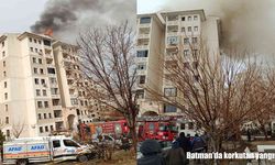 Batman’da 9 katlı binada çatı yangını