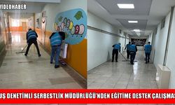 Muş denetimli serbestlik yükümlüleri okulları temizledi
