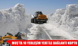 Muş’ta köy yollarında karla mücadele sürüyor: 10 yol kapalı