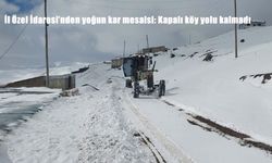 İl Özel İdaresi'nden yoğun kar mesaisi: Kapalı köy yolu kalmadı