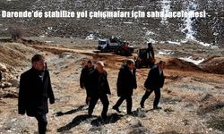 Darende’de stabilize yol çalışmaları için saha incelemesi