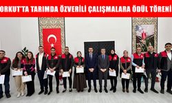 Korkut Kaymakamı Ayaz'dan tarım personeline başarı belgesi