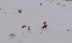 Erzincan’da Atlı Snowboard Etkinliği Heyecanı