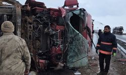 Van-Erciş Yolunda Tır Devrildi: 1 Kişi Yaralandı