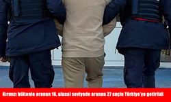 Kırmızı bültenle aranan 18, ulusal seviyede aranan 27 suçlu Türkiye'ye getirildi
