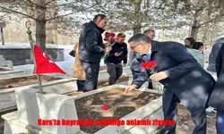 Kars’ta Bayramda Şehitlere Vefa