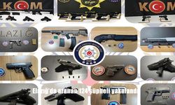Elazığ’da aranan 124 şüpheli yakalandı