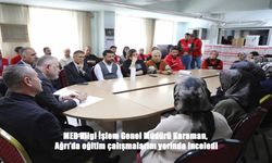 MEB Bilgi İşlem Genel Müdürü Karaman Ağrı’da eğitim çalışmalarını inceledi
