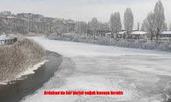 Ardahan’da Kar Yerini Buzlu Soğuklara Bıraktı