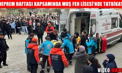 Muş Fen Lisesi'nde gerçeği aratmayan deprem tahliye tatbikatı