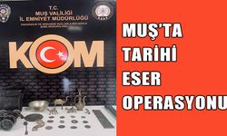 Muş'ta 25 tarihi eser ele geçirildi