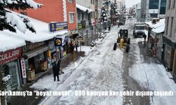 Sarıkamış’ta "beyaz mesai": 600 kamyon kar şehir dışına taşındı