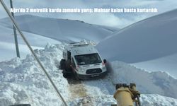 Ağrı’da 2 metrelik karda zamanla yarış: Mahsur kalan hasta kurtarıldı