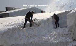 Bitlis’te İpler ve Küreklerle Riskli Mücadele