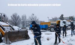 Erzincan’da karla mücadele çalışmaları sürüyor