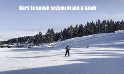 Kars'ta kayak sezonu Nisan'a uzadı