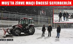 Muş Şehir Stadyumu'nda gece mesaisi