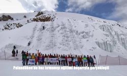 Türkiye’nin dört bir yanından gelen sporcular Palandöken’de buz tırmandı