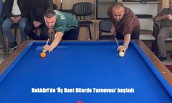 Hakkâri’de Heyecan Başladı: Üç Bant Bilardo Turnuvası Tüm Hızıyla Sürüyor