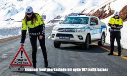 Erzurum'da bir ayda 107 trafik kazası gerçekleşti