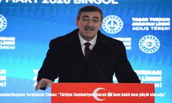 Cumhurbaşkanı Yardımcısı Yılmaz: "Türkiye Cumhuriyeti olarak biz hem haklı hem güçlü olacağız"