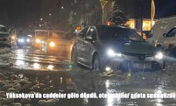 Yüksekova’da şiddetli yağış hayatı olumsuz etkiledi