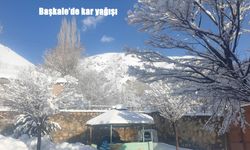 Başkale’de kar etkisini artırdı: İlçe beyaza büründü