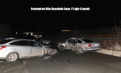 Erzurum Oltu’da feci kaza: Araç takla attı, 1’i ağır 5 yaralı