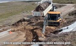 Bitlis’te sağanak sonrası yol çöktü: Ekipler hızla müdahale etti