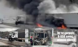 D-650 kara yolunda iki tır çarpıştı: 2 yaralı