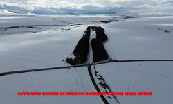 Kars’ta Bahar Ortasında Kış Masalı: Benliahmet İstasyonu Beyaza Büründü